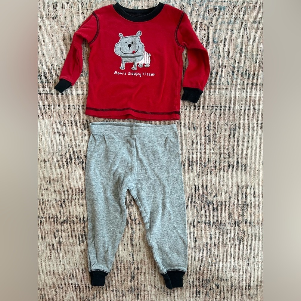 Carter's Red and Gray Kids Pajama Set